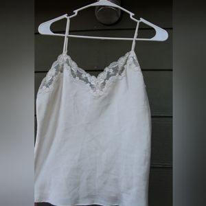 White Victoria's Secret Floral Lace Spaghetti Strap top